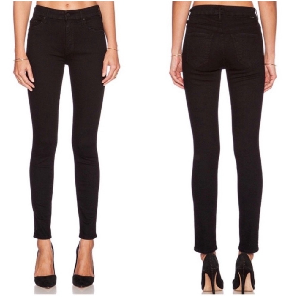 Mother The Looker Skinny Jeans Not Guilty Black 1001N-180 Size 28